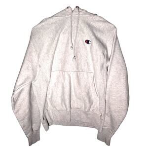 Cozy Small Light Grey Heather Champion Pullover Hoodie